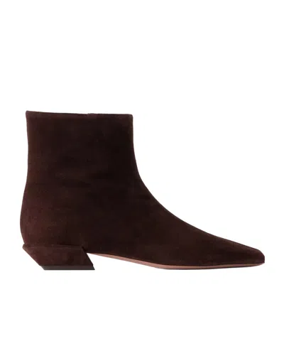 Paris Texas Bettina 25 Suede Ankle Boots In Burgundy