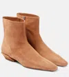 Paris Texas Bettina 25 Suede Ankle Boots In Terracotta