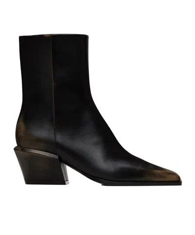 Paris Texas Bettina Pointed Toe Ankle Boots In Black