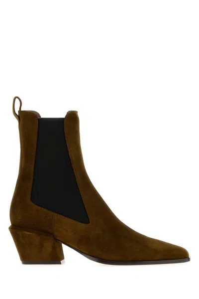 Paris Texas Square-toe Ankle Boots In Brown