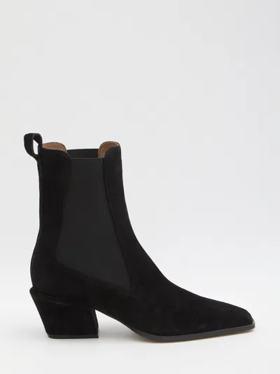 Paris Texas Bettina Ankle Boot 50 - Suede Chelsea Ankle Boots In Black