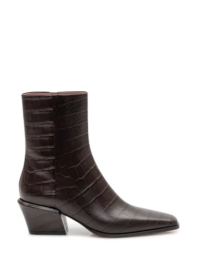Paris Texas Bettina Ankle Boot 50mm Heel In Ebano