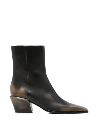 Paris Texas Bettina 50 Leather Ankle Boots In Black