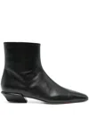 Paris Texas Bettina 25 Leather Ankle Boots In Black