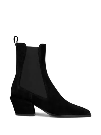 Paris Texas Bettina Suede Ankle Boots With 5 Cm Heel In Black
