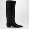 Paris Texas Leather Bettina Boots With Squared Toe In Black