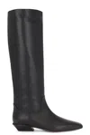 Paris Texas Leather Bettina Boots With Squared Toe In Black