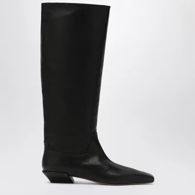 Paris Texas Bettina Boot 25 Calfskin Leather Boots In Black