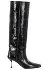 Paris Texas Bettina Croc-embossed Leather Boots