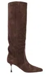 Paris Texas Square-toe Boots In Brown