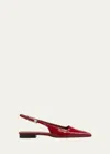 Paris Texas Bettina Croco Slingback Ballerina Flats In Rubino