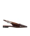 PARIS TEXAS EMBOSSED-CROCODILE BALLET FLATS