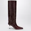 Paris Texas Bettina 55 Crocodile-effect Leather Knee-high Boots