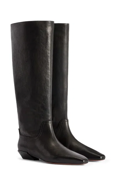 Paris Texas Bettina Leather Knee High Boot In Black