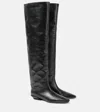 Paris Texas Bettina Leather Over-the-knee Boots In Black