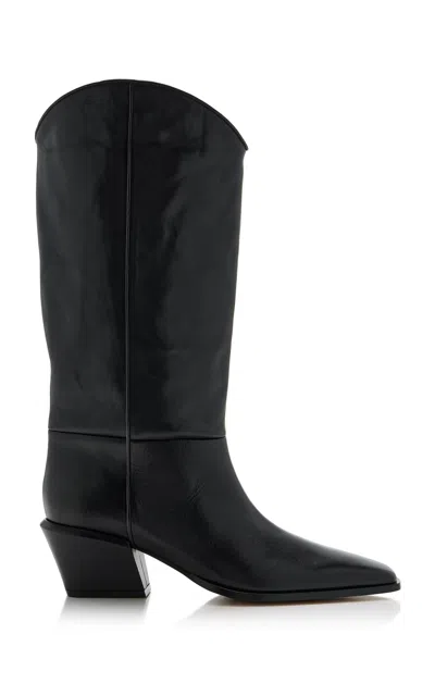 Paris Texas Bettina Leather Western Boots In Black
