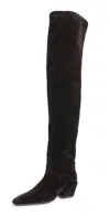 Paris Texas Bettina Over-the-knee Suede Boots In Black