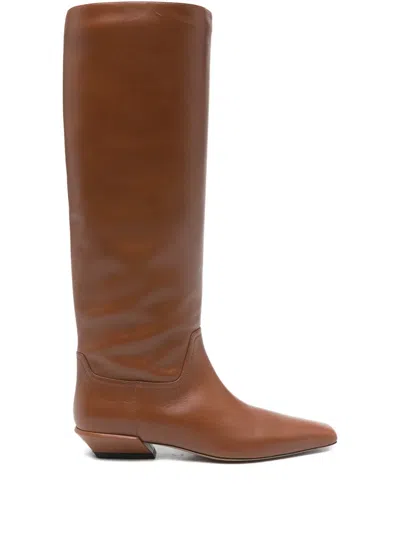 Paris Texas Bettina Square-toe Boots In Brown