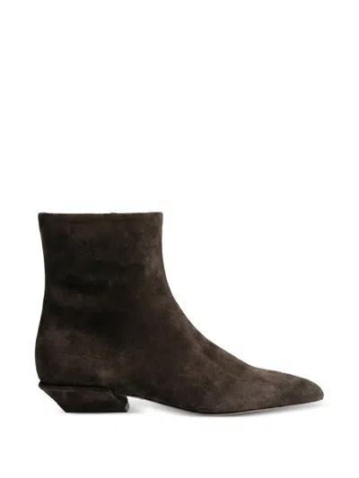 Paris Texas Bettina Suede Ankle Boots In Brown