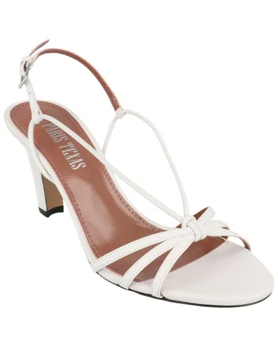Paris Texas Bianca Leather Sandal In White