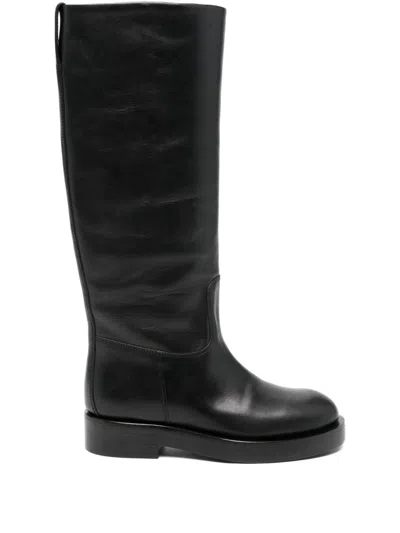 Paris Texas Black Napa Leather Boots In Multi