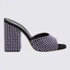 Paris Texas Violet Onyx Holly Anja Crystal-embellished Mules