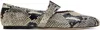Paris Texas Black & White Sveva Buckle Ballerina Flats In Naturale
