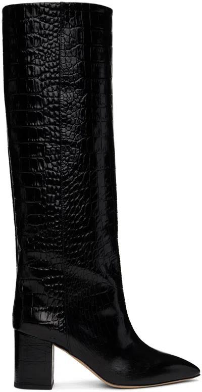 Paris Texas Black Anja 70 Tall Boots In Carbone