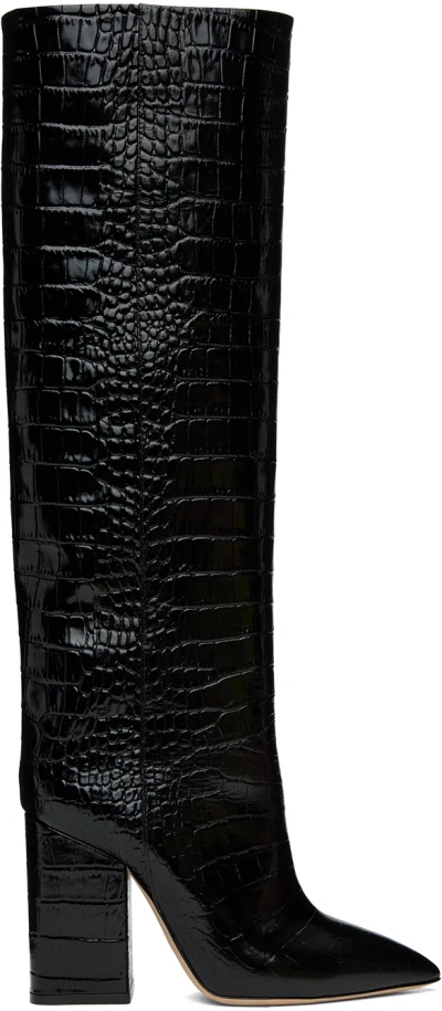 Paris Texas Black Anja Boots In Carbone