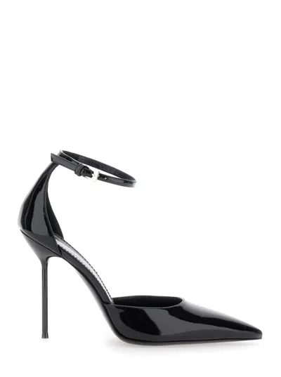 Paris Texas Black Ankle Strap Pumps