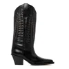Paris Texas Black Calf Leather Boots In Multi
