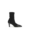 Paris Texas Black Calf Leather Bos Taurus Ankle Boots In Black