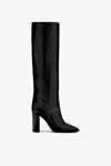 Paris Texas Black Croc-effect Leather Boots In Black