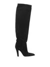 Paris Texas Over-the-knee Suede Pointed Toe Boots In Black