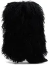 Paris Texas Shearling Fur Boots In Black