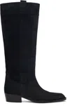 Paris Texas Black Helena 35 Tall Boots In Off Black