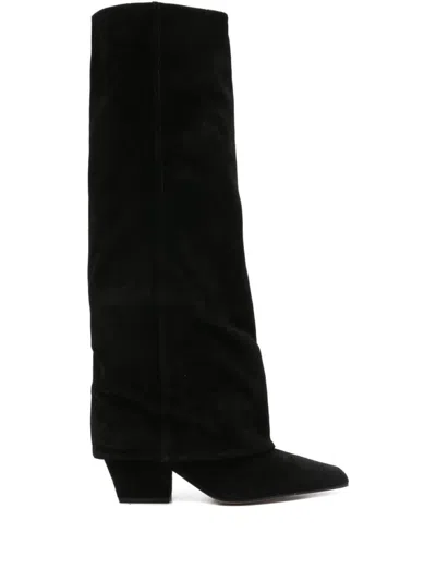 PARIS TEXAS BLACK HIGH BOOTS