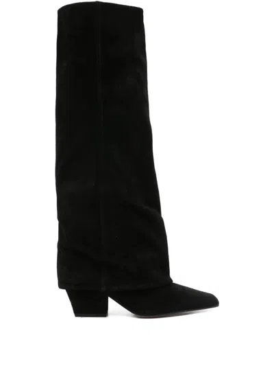 PARIS TEXAS PARIS TEXAS BLACK HIGH BOOTS IN SUEDE