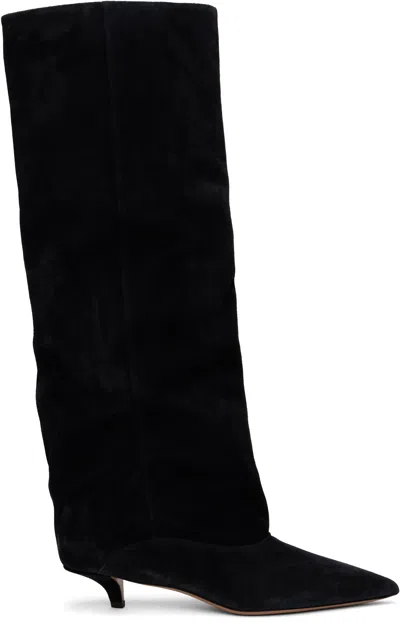 Paris Texas Black Ines 35 Tall Boots In Off Black