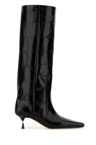 PARIS TEXAS BLACK LEATHER BETTINA BOOTS