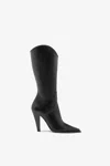 Paris Texas Black Leather Boot In Black