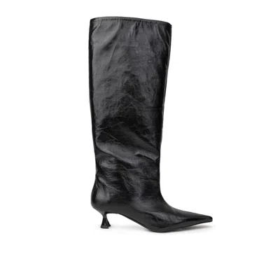 Paris Texas Black Leather Boot