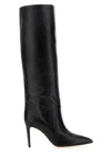 Paris Texas Arrow Toe Stiletto Boots In Black Leather In Black