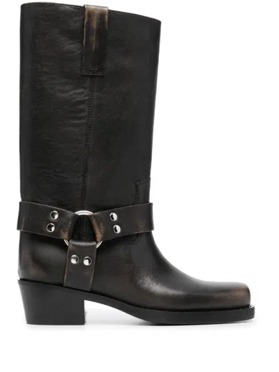 Paris Texas Black Leather Boots