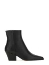 Paris Texas Black Leather Boots In Black