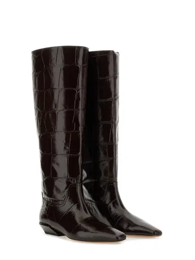 Paris Texas Black Leather Boots