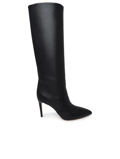 Paris Texas Stiletto 85mm Knee-high Leather Boots In Black