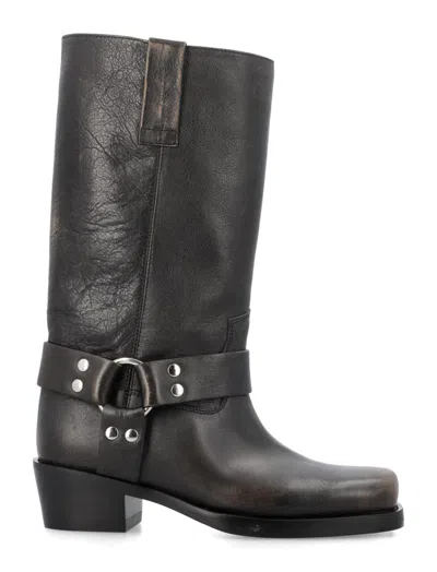 PARIS TEXAS BLACK LEATHER BOOTS