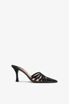 Paris Texas Black Leather Cut-out Mule In Black