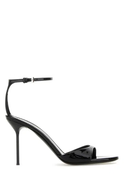 Paris Texas Black Leather Heels